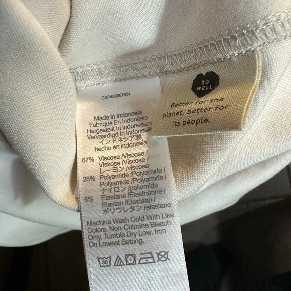 Madewell Ponte Oversized Shirt Jacket Linen Ivory Large NWT - Picture 9 of 10